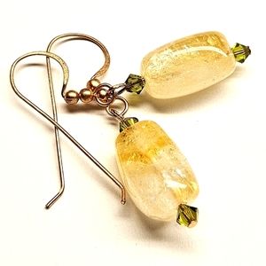 Citrine Beaded Earrings